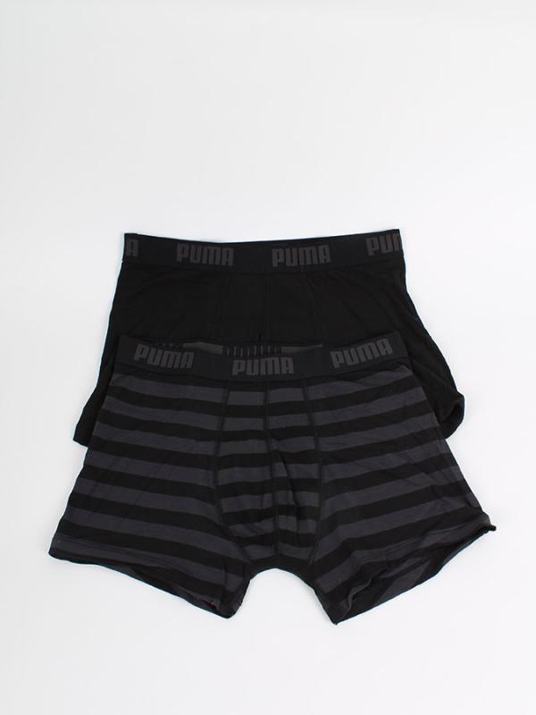 Boxerky Puma STRIPE 1515 BOXER 2 Pack black Černá