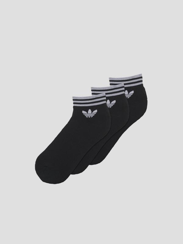 Ponožky adidas Originals TREFOIL ANK STR 3 Pack Černá