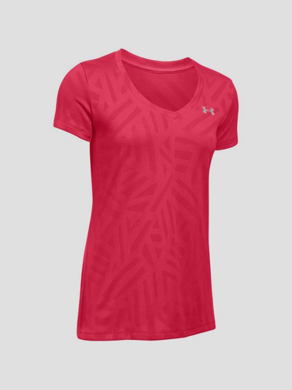Tričko Under Armour Heatgear Tech SSV - Jacquard Růžová