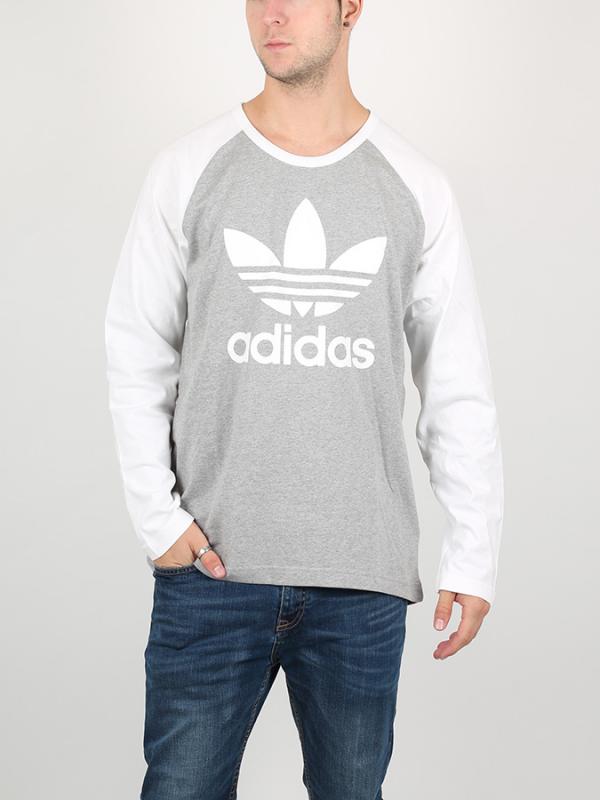 Tričko adidas Originals TREFOIL LS TEE Šedá