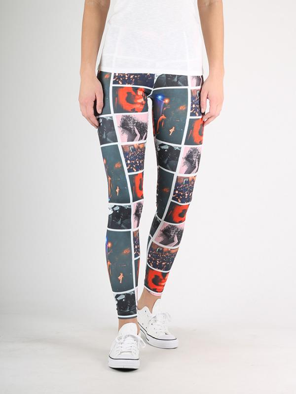 Legíny Converse PHOTO PRINT LEGGING Červená