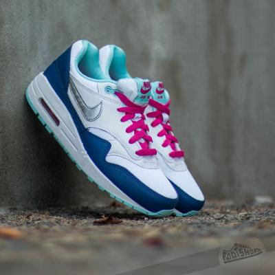 Nike Air Max 1 GS White/ Metallic Silver- Vivid Pink- CP