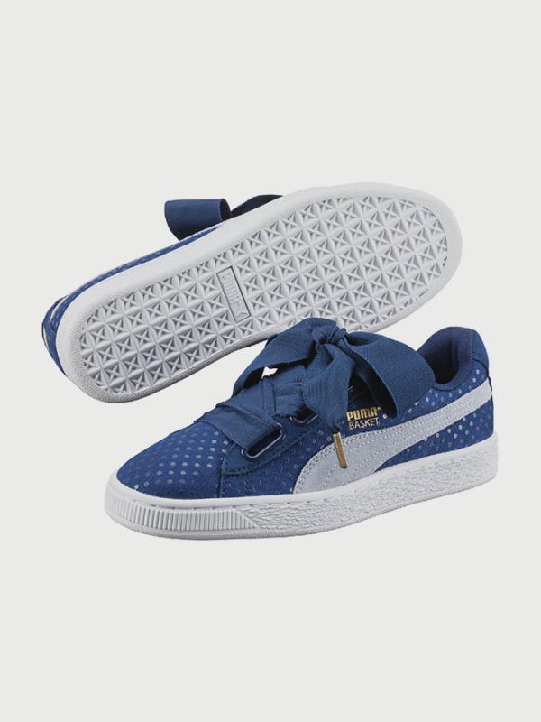 Boty Puma Basket Heart Denim Wn s Modrá
