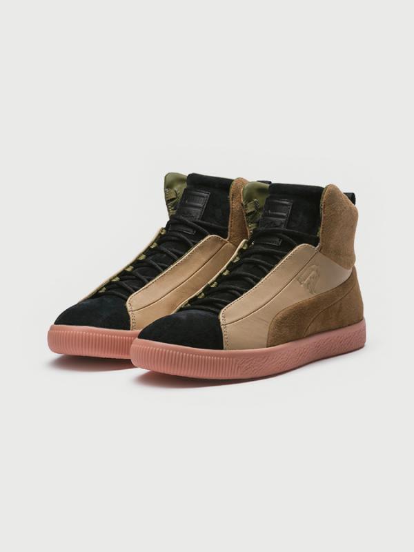Boty Puma Clyde FSHN Glow Mid NATUREL Hnědá
