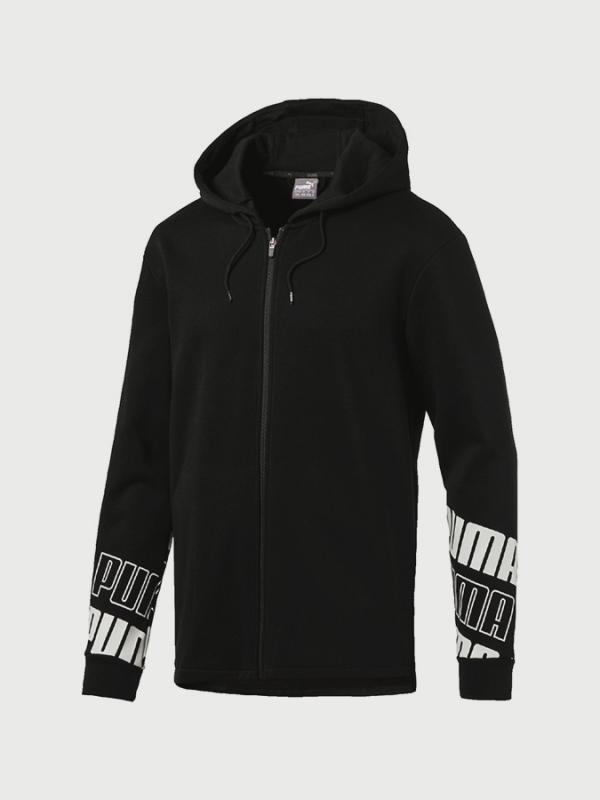 Mikina Puma Rebel 2.0 FZ Hoody, FL Černá