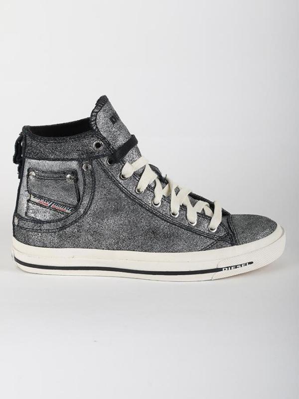 Boty Diesel EXPOSURE IV W - sneaker mid Šedá