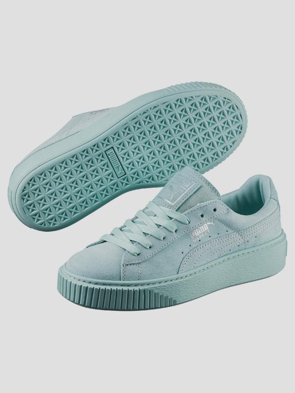 Boty Puma Basket Platform Reset Wn s Zelená