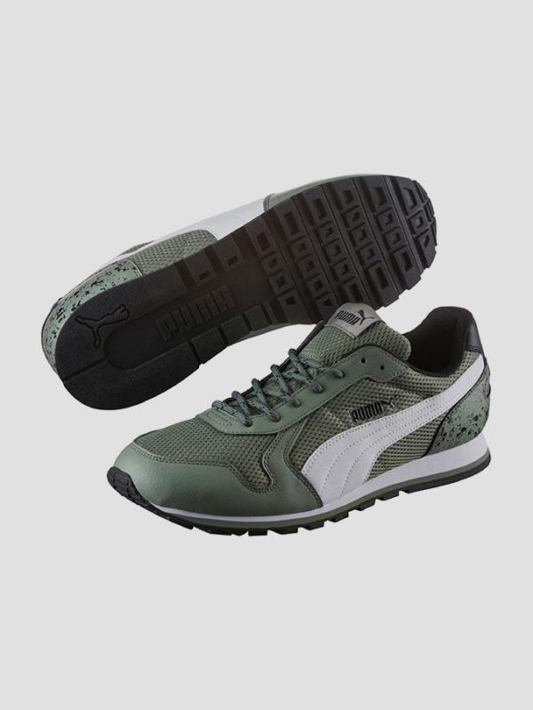 Boty Puma ST Runner Speckles AGAVE GREEN- Whit Zelená
