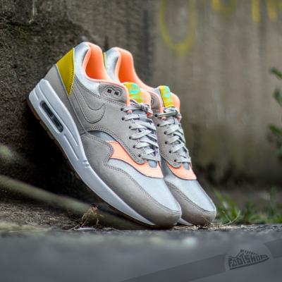 Nike Wmns Air Max 1 Premium Metallic Silver/ Strong-Sunset  Glow Green