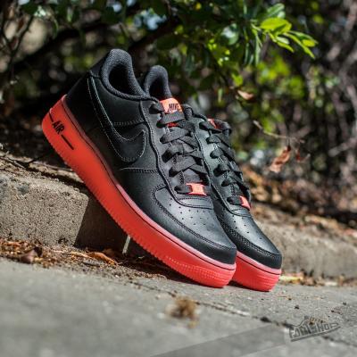 Nike Air Force 1 Premium (GS) Black/ Hot Lava