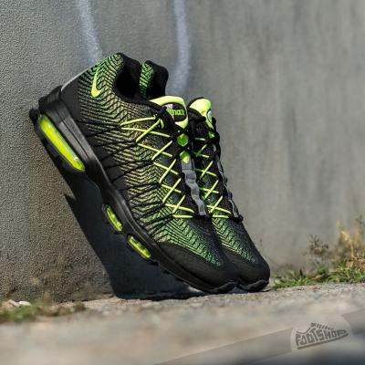 Nike Air Max 95 Ultra Jacquard Black/Volt-Dark Grey-Metallic Silver