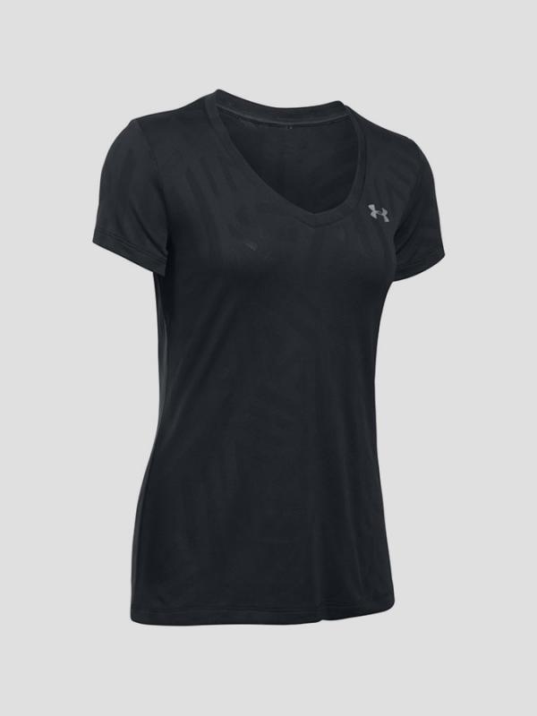 Tričko Under Armour Tech SSV - Jacquard Černá