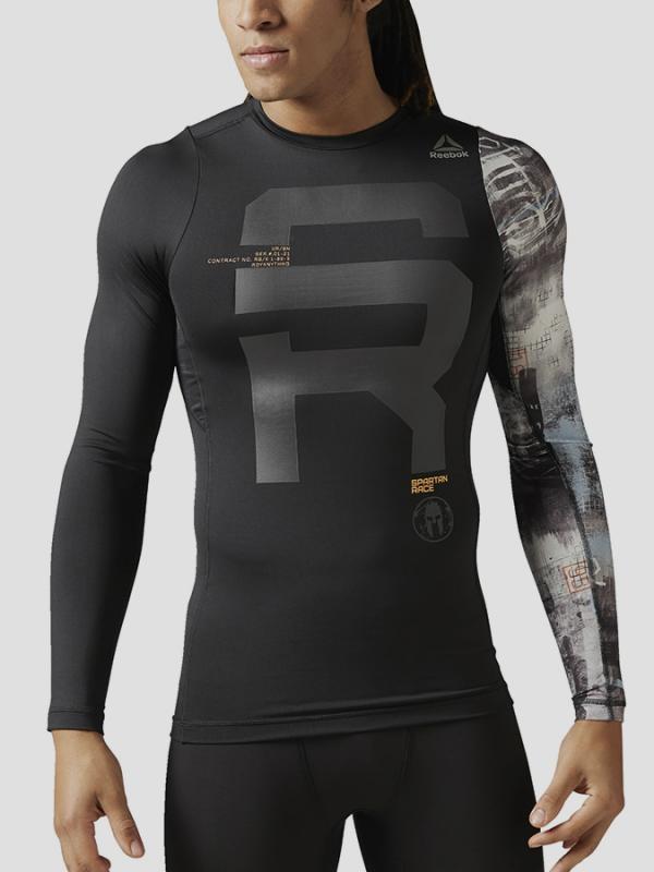 Kompresní tričko Reebok SRM LS COMP Černá