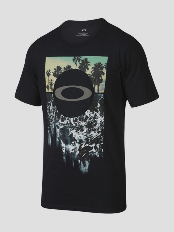 Tričko Oakley 100 CTN SURF ART Blackout Černá