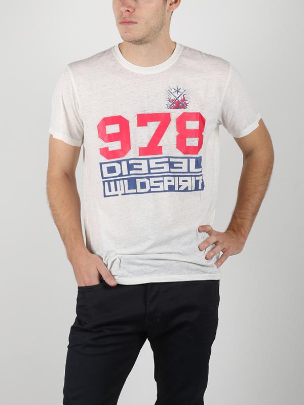 Tričko Diesel T-Diego-Hb Maglietta Bílá