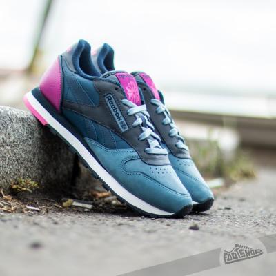 Reebok Classic Leather PM Blue/ Fuchsia/ Pink