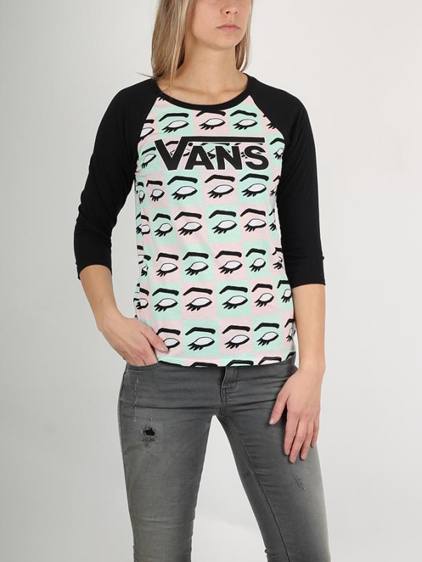 Tričko Vans Wm Mod Eye Raglan Black Bílá