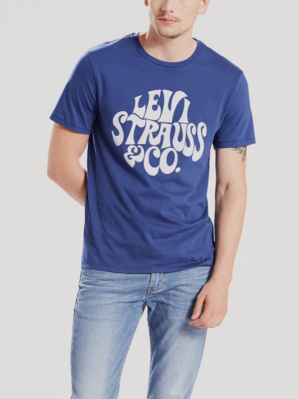 Tričko LEVI'S GRAPHIC SET-IN NECK 2 Modrá