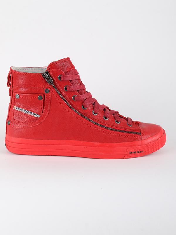 Boty Diesel EXPO-ZIP - sneaker mid Červená