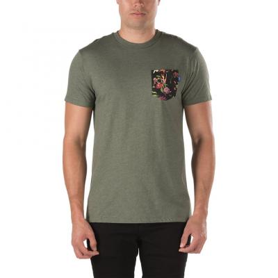 Vans Men Death Bloom Pocket Tee Heather Olive