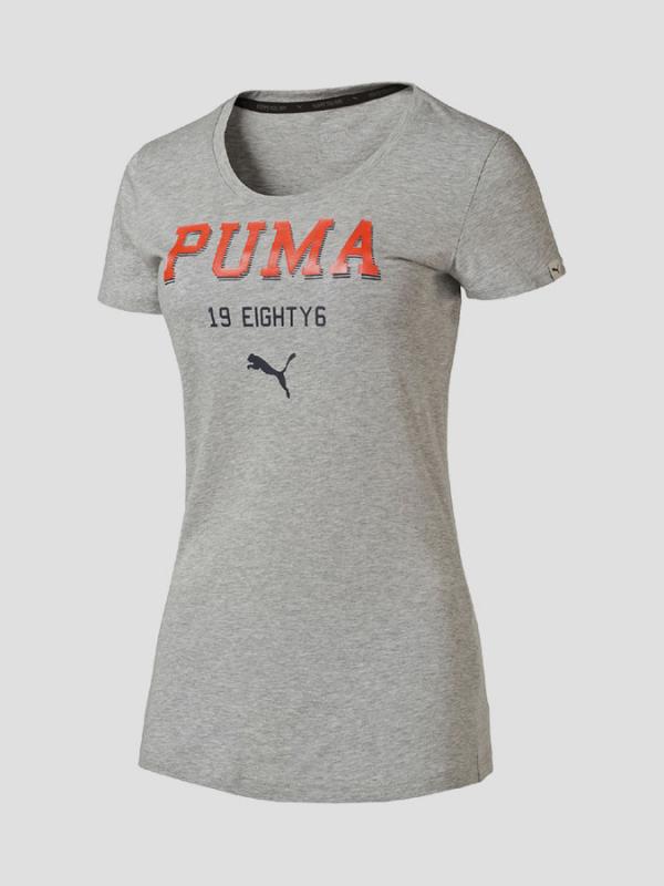 Tričko Puma STYLE ATHL Tee W light gray heather Šedá