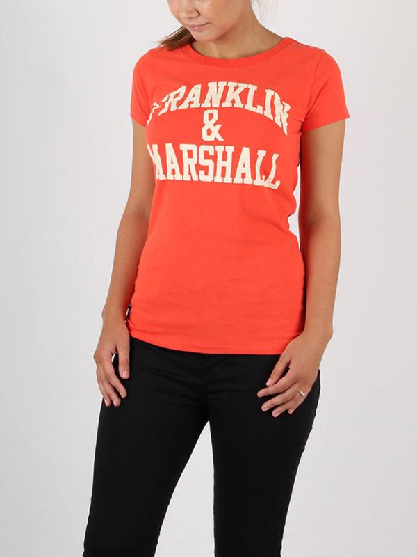 Tričko Franklin & Marshall TSHIRT WOMAN Oranžová