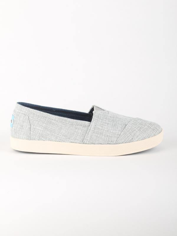 Boty Toms Drzl Grey Metallic Woven Wm Ava Slipon Šedá