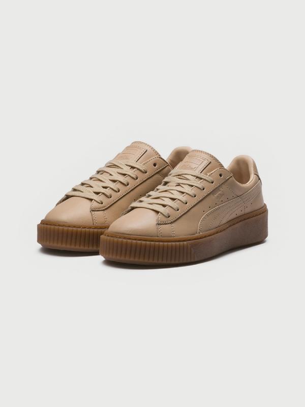 Boty Puma Platform Veg Tan Wns NATUREL Hnědá