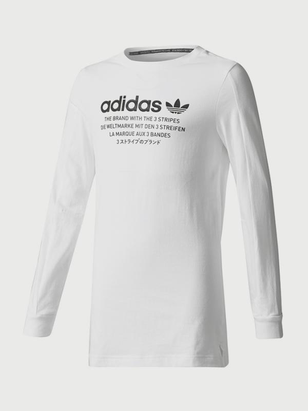 Tričko adidas Originals J NMD LS TEE Bílá