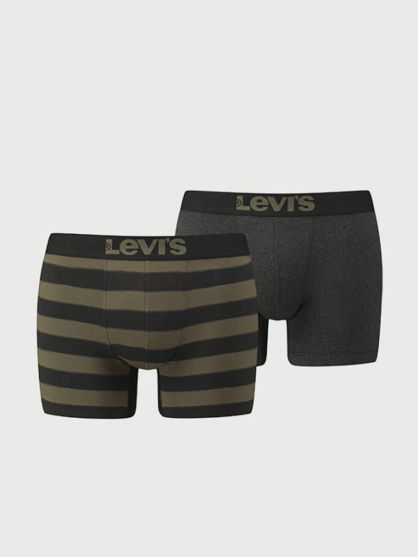 Boxerky LEVI'S 200Sf Rugby Stripe Boxer Brief 2 Pack Barevná