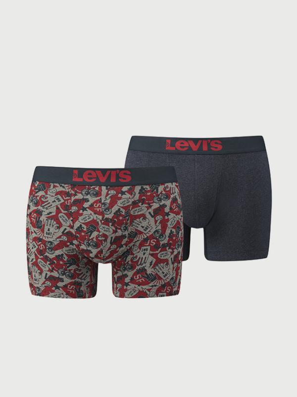 Boxerky LEVI'S 200Sf Emoji Print Boxer Brief 2 Pack Barevná