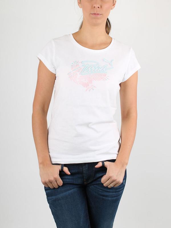 Tričko Puma FUN Graphic Top W Bílá