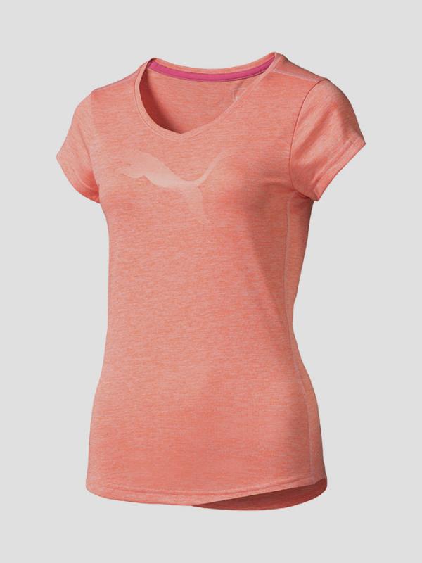 Tričko Puma Heather Cat Tee fluro peach heather Oranžová