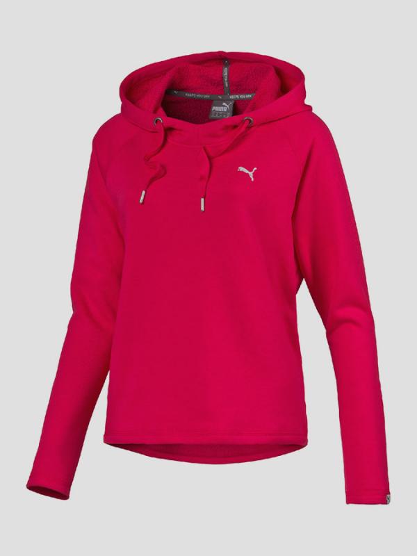 Mikina Puma ACTIVE Forever Cover up W rose red Červená