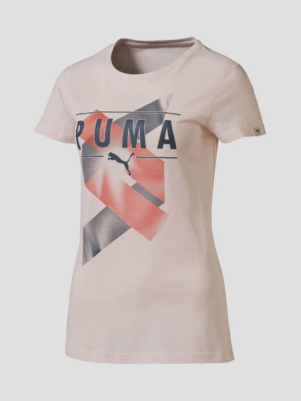 Tričko Puma 90 s Font Tee pink dogwood Béžová
