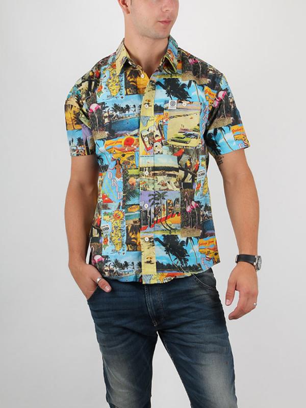 Košile Franklin & Marshall HOLLYWOOD SHIRT MAN Barevná