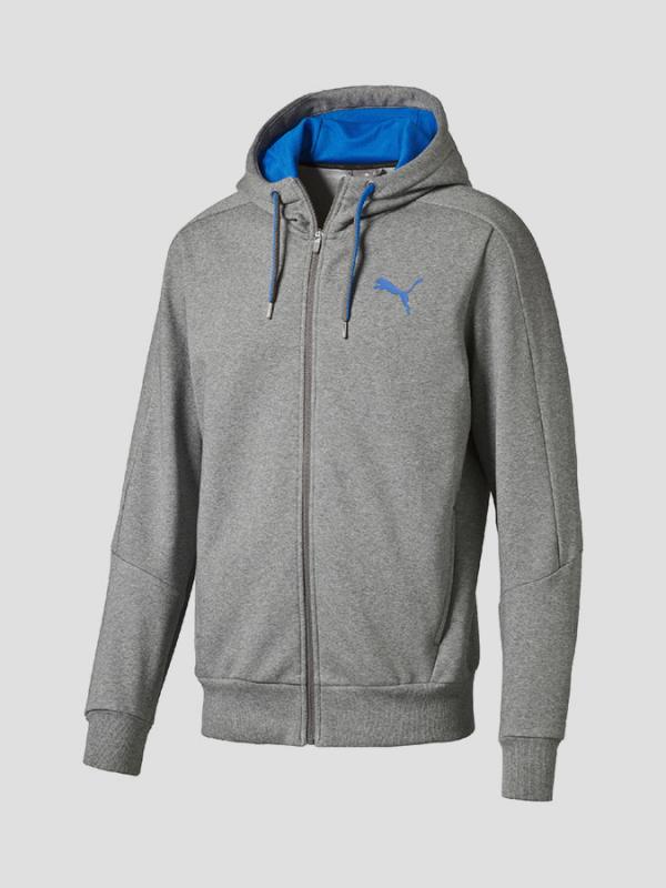 Mikina Puma Hero FZ Hoody FL Medium Gray Heathe Šedá