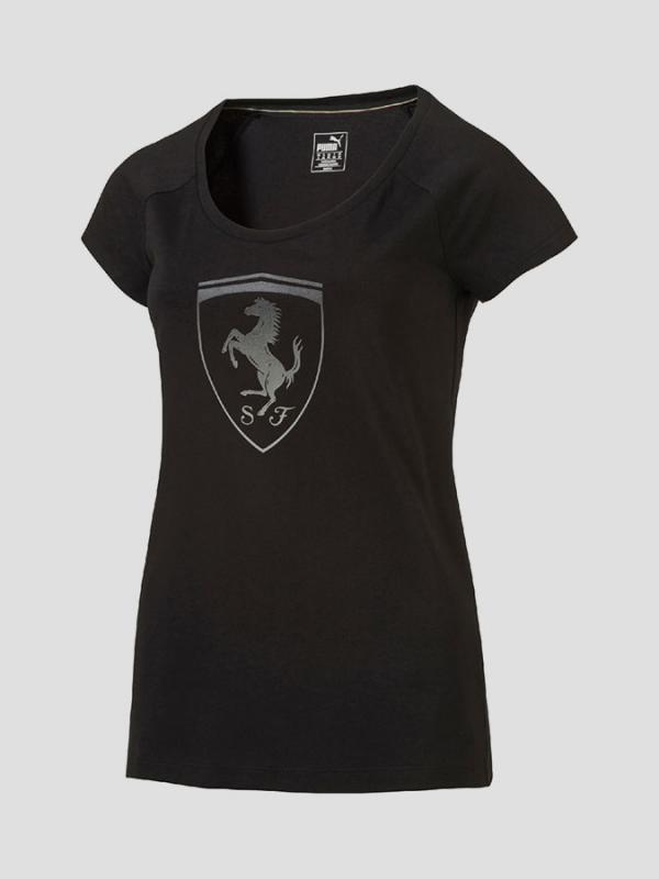 Tričko Puma Ferrari Big Shield Tee Moonles Černá