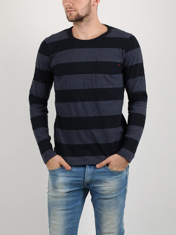 Tričko Replay STRIPED MOULINE' JERSEY Barevná