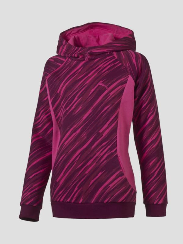 Mikina Puma Style Hoody FL G fuchsia purpl Růžová