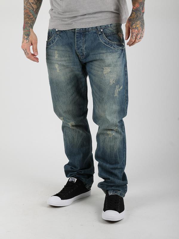 Džíny Alcott BACK POCKETS PIPING Modrá