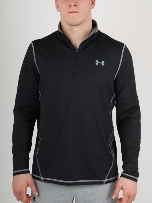 Tričko Under Armour Cold Gear 1/4 ZIP TOP BLK/GPH Černá