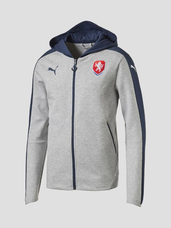 Mikina Puma Czech Republic Casuals Zip-Thr Šedá