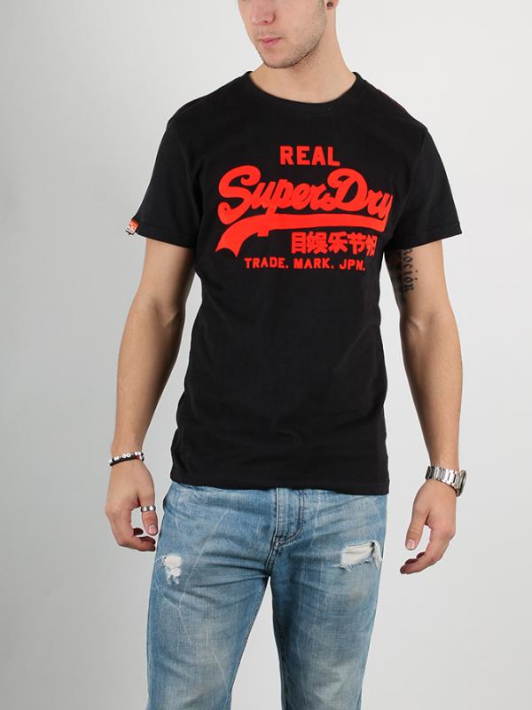 Tričko Superdry BIG REAL Černá