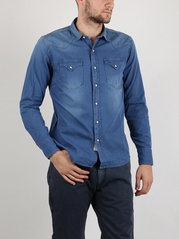 Košile Replay 6 OZ DENIM Modrá