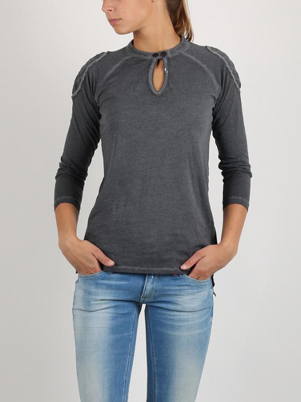 Tričko Replay COLD PIGMENT JERSEY 80/1 Černá