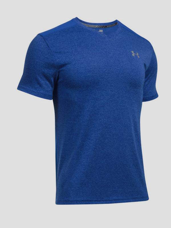 Tričko Under Armour Threadborne Streaker V Neck Modrá