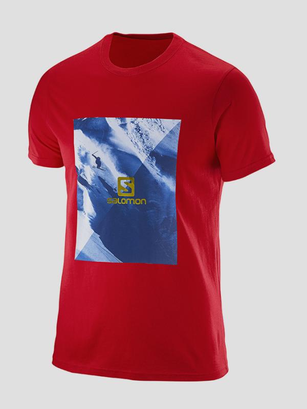 Tričko Salomon CLIFFDROP SS COTTON TEE M MATADOR-X Červená