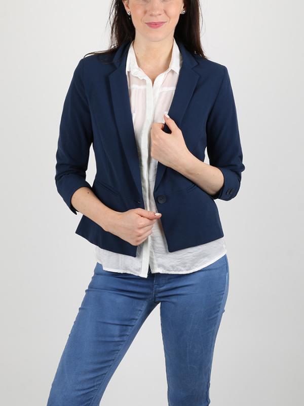 Sako Alcott BLAZER DONNA MANICA 3/4 Modrá