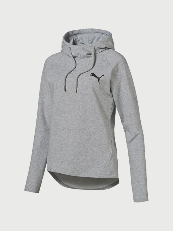 Mikina Puma ACTIVE ESS Hooded Cover up W Šedá